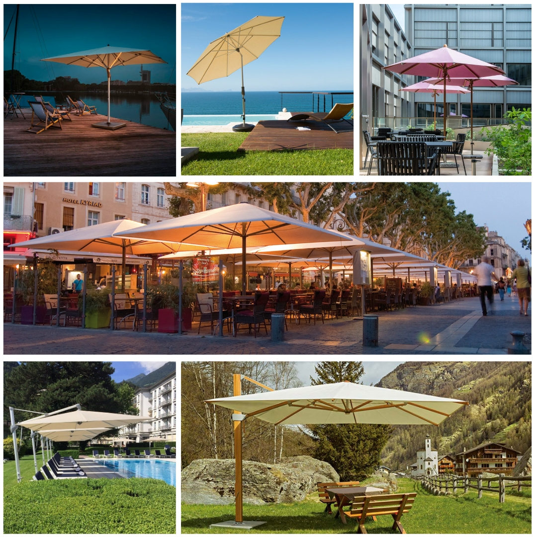 collage of glatz umbrellas